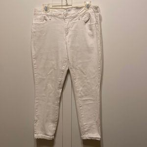 Jessica Simpson White Rolled Crop Stretch Skinny Jean Size 12/31
